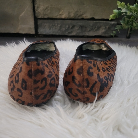 Ann Taylor Loft Point Toe Leopard Texture Print Flats Size 9 - Picture 6 of 12